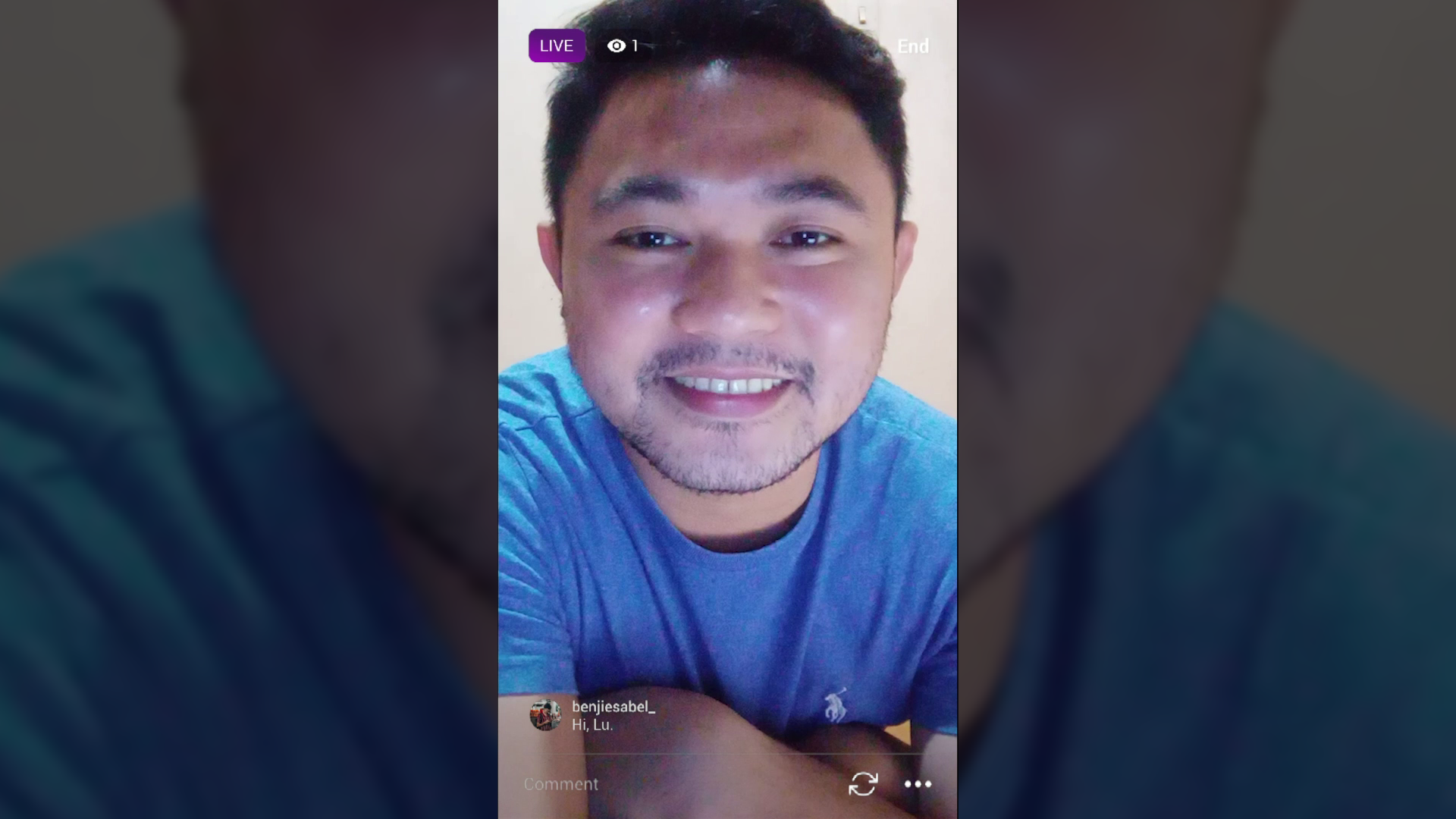 Lu in an instagram live